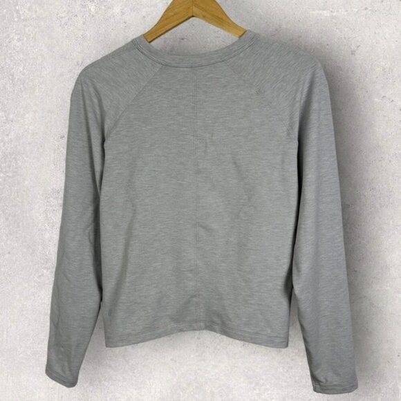 Lululemon Tuck & Gather Pullover Sweater Heather Grey Size 8 Crewneck Sweater - Picture 3 of 11